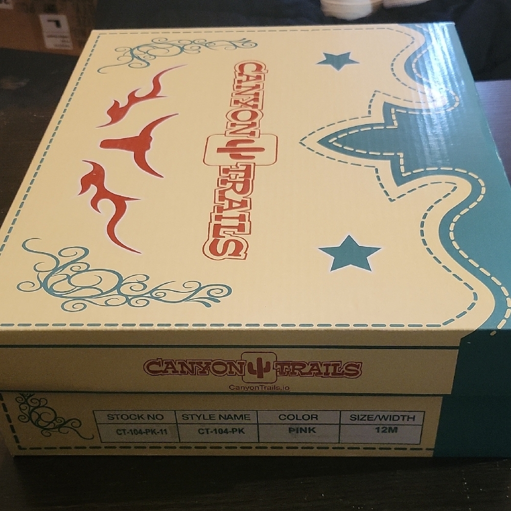 Canyon Trails Lil Cowboy Pointed Toe Kids Pink Size 12c NWT & BOX - Picture 9 of 9